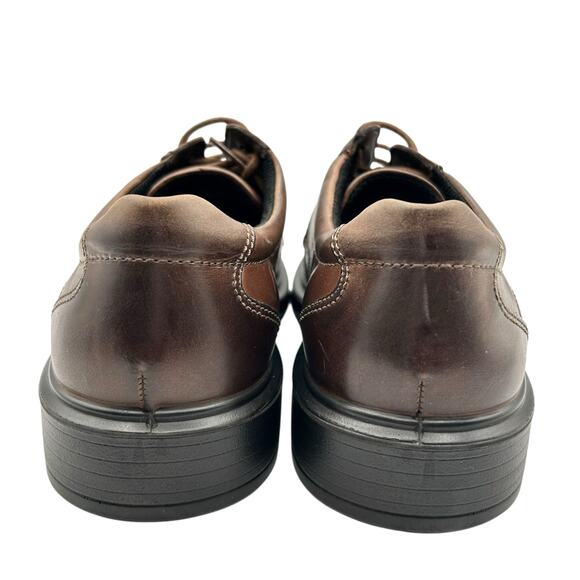 Ecco Men's Cocoa Leather Helsinki Bike Toe Derby Shoes Size 6‎ - Picture 9 of 14